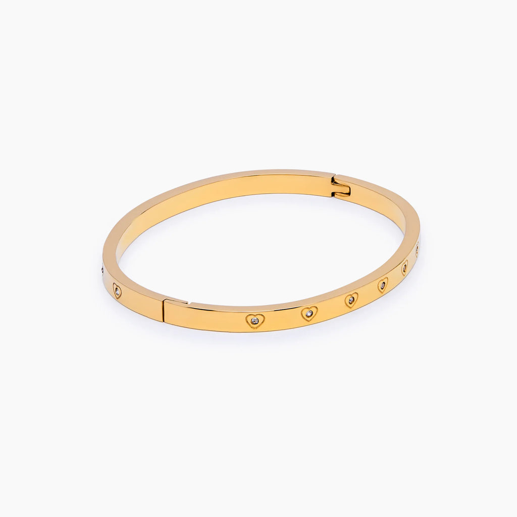 Crystal Heart Bangle