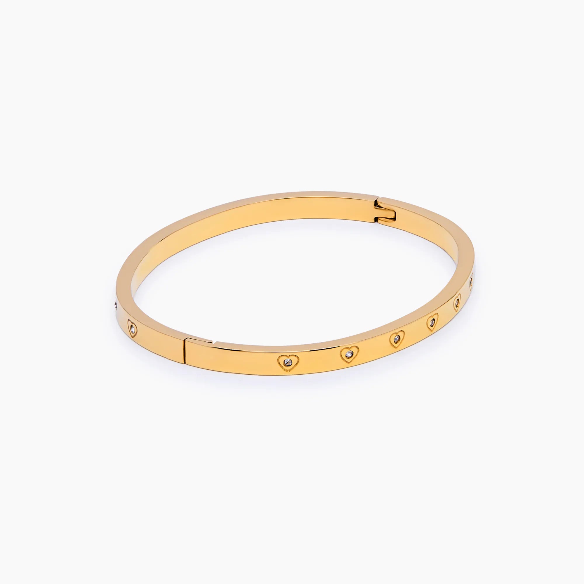 Crystal Heart Bangle