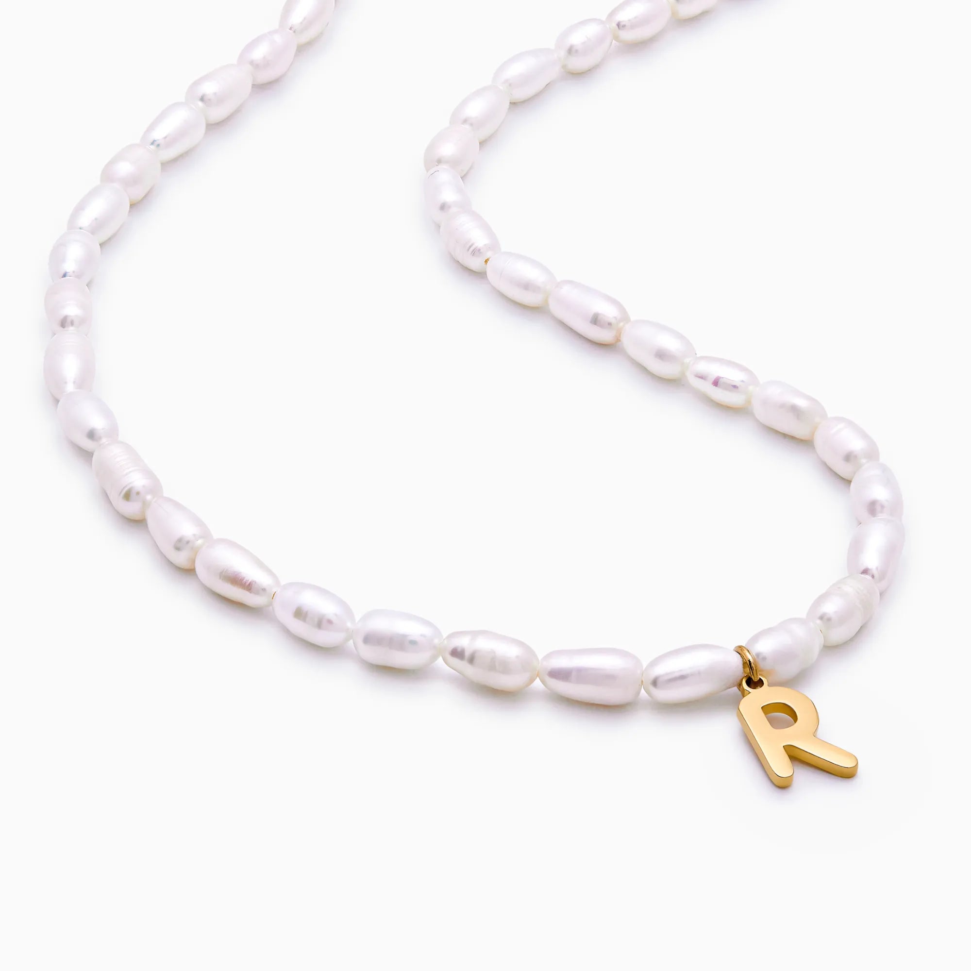 Statement Initial Pearl Necklace