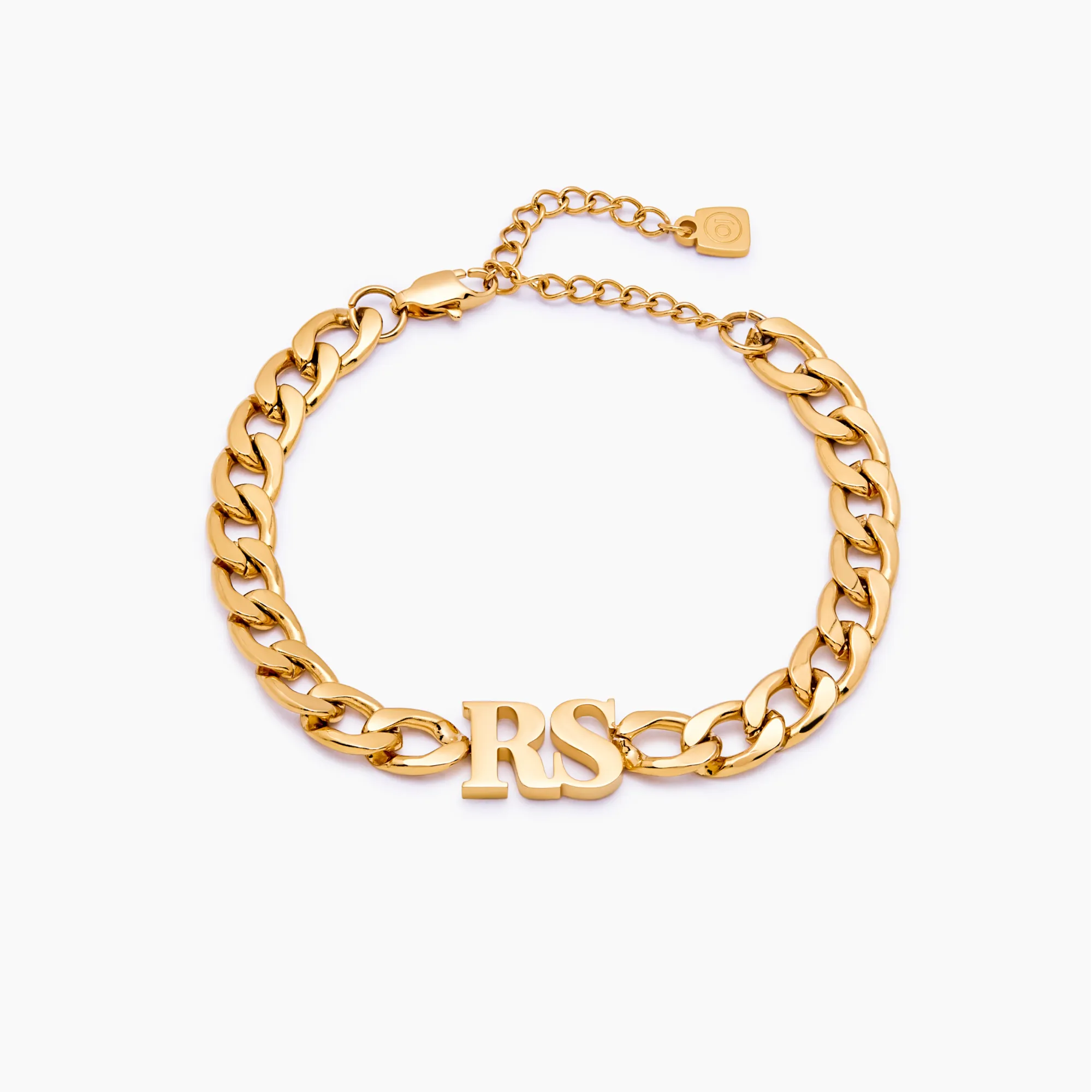 Curb Initial Bracelet
