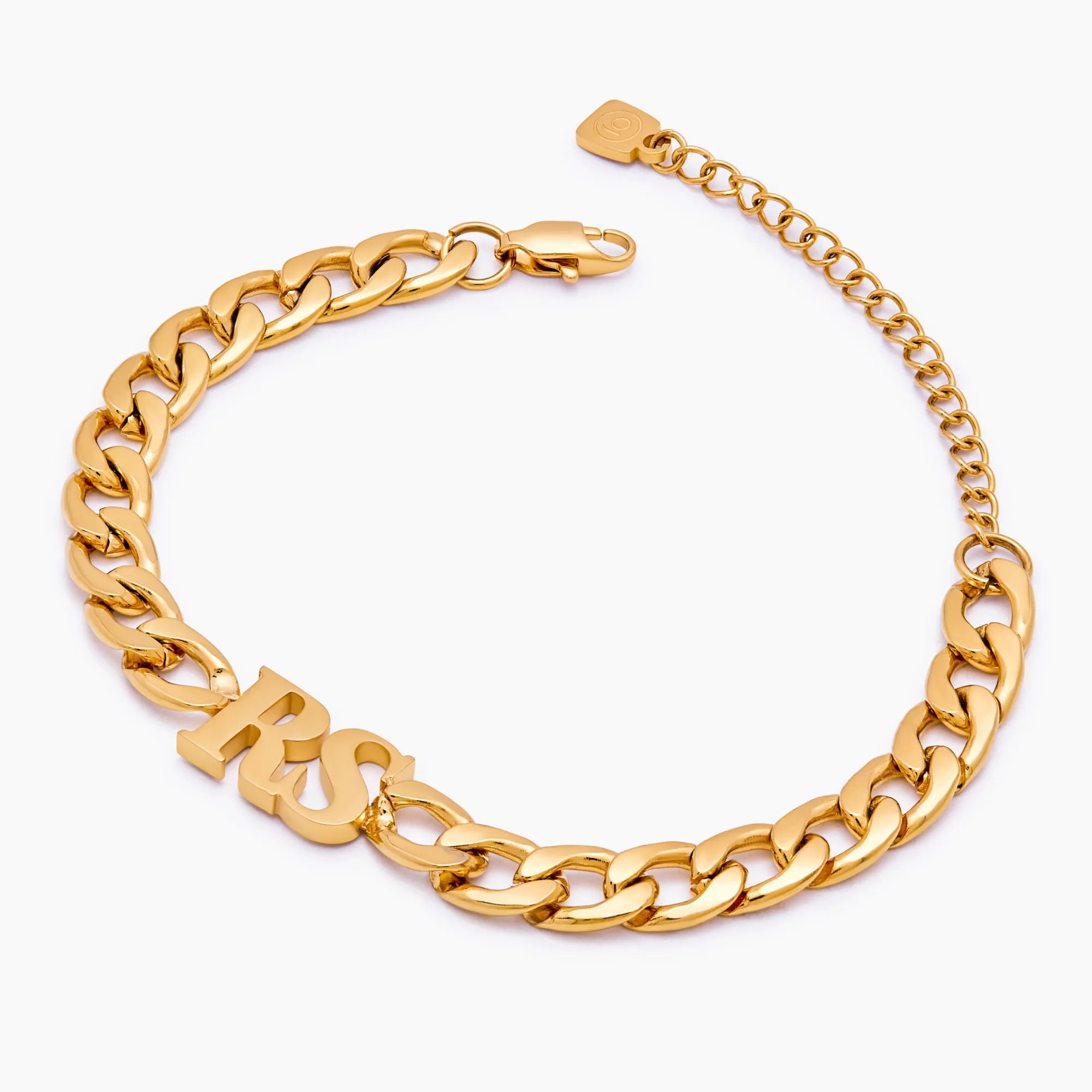 Curb Initial Bracelet