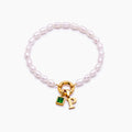 Pearl Initial Birthstone Bracelet